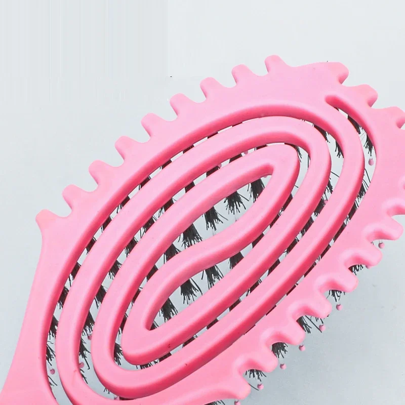 Curly Hair Styling Brush, Wild Boar Mane Comb