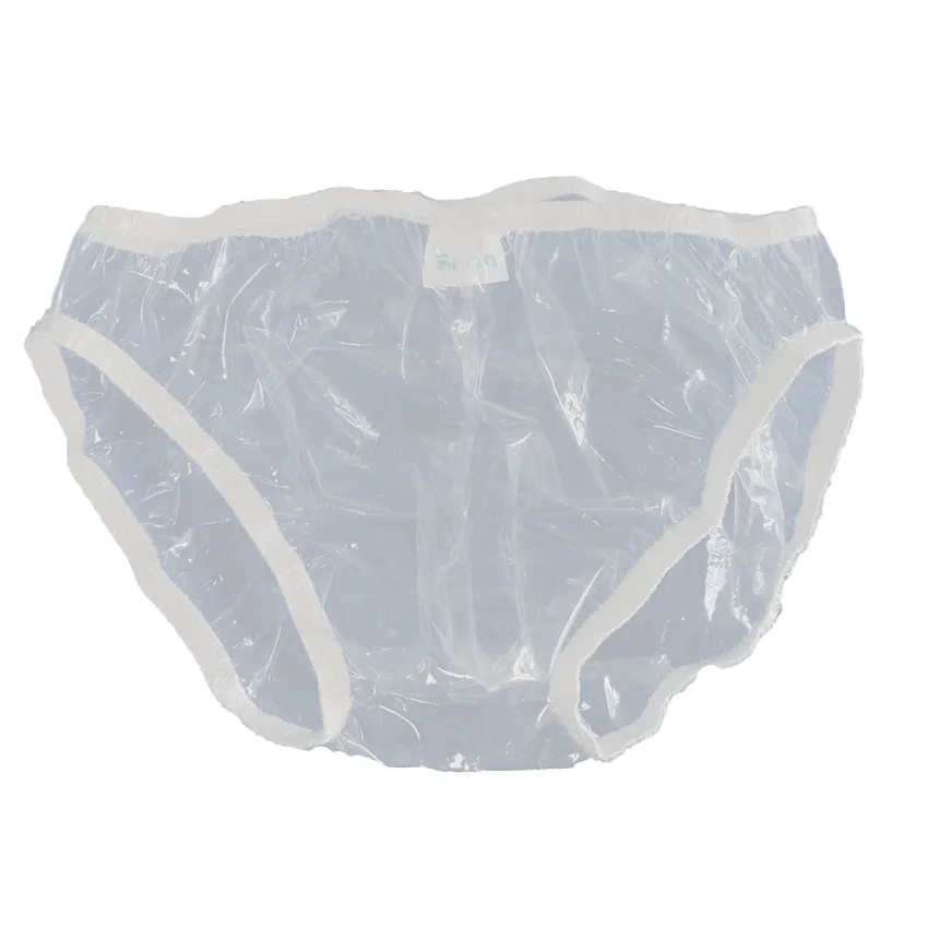 LangKee Haian-String transparent pour homme, sous-vêtements en PVC