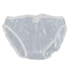 LangKee Haian-String transparent pour homme, sous-vêtements en PVC