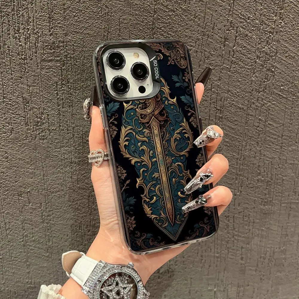 

Long sword case for iPhone17 16 15 14 13 12 11 Pro/ Max/Plus shock-proof rear cover anti-fingerprint