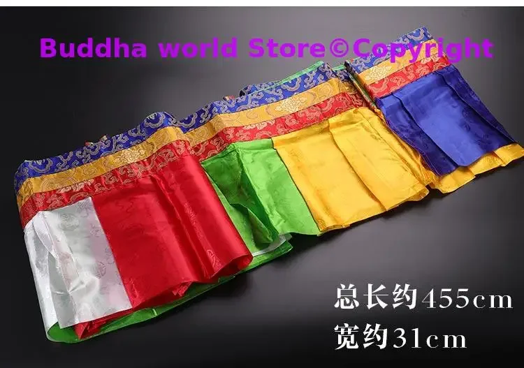 Large Wholesale Buddhist supplie Tibet family Buddhism Temple auspicious Embroidery wall Enclosing curtain Tapestry draperies