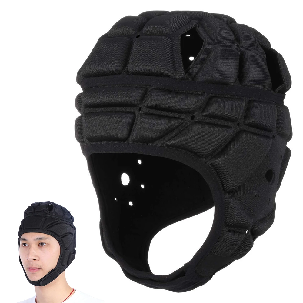 Head Protector EVA Soft Shell Rugby Helmet Headguard Headgear for Soccer Cap Protective Helmet for Kids Youth Football Visor