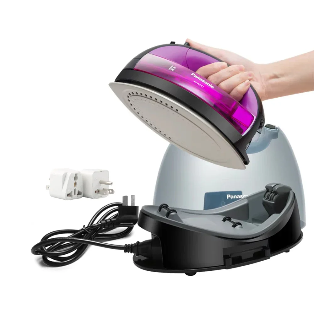 Panasonic Cordless Steam Iron Handheld 3-speed Adjustable Ironing Machine Portable Ceramic Bottom Plate 1300W Fabric Steamer