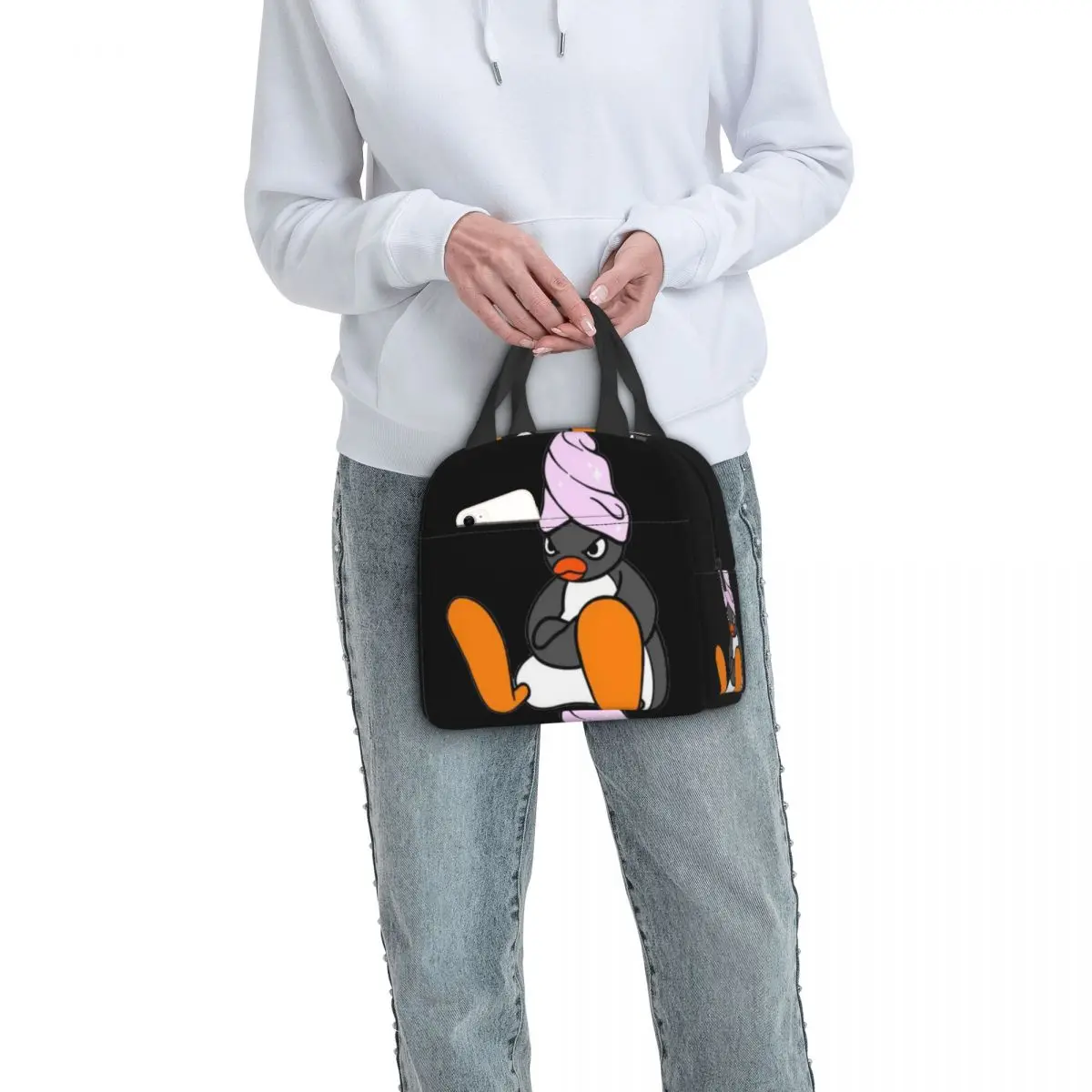 Sac à lunch Pingu Noot Pinga PenEcolTV, sac à bento isolant, sac à main pour repas, nouveau