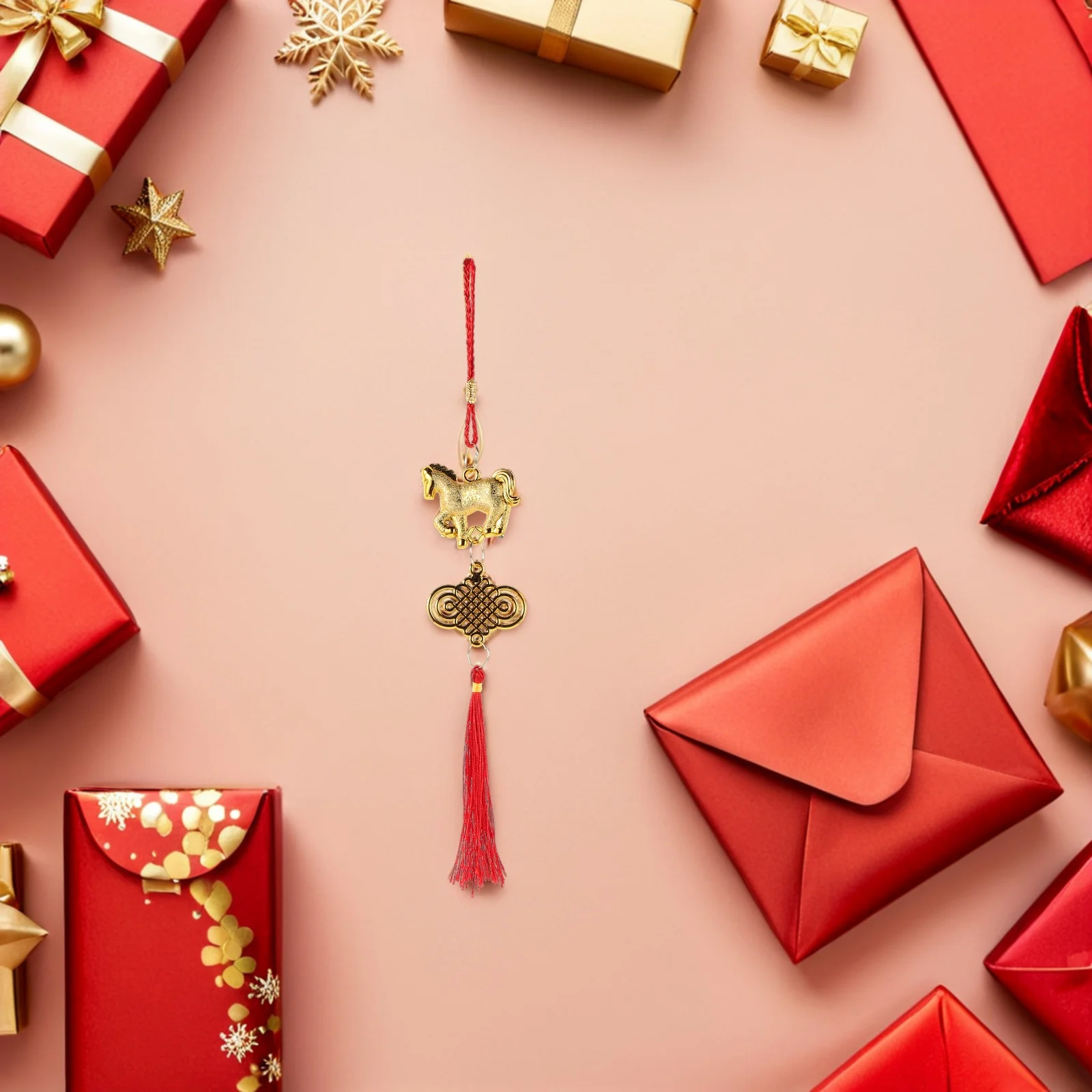 12 個の旧正月吊り下げペンダント 2026 馬年幸運のお守りタッセル装飾旧正月壁飾り良い