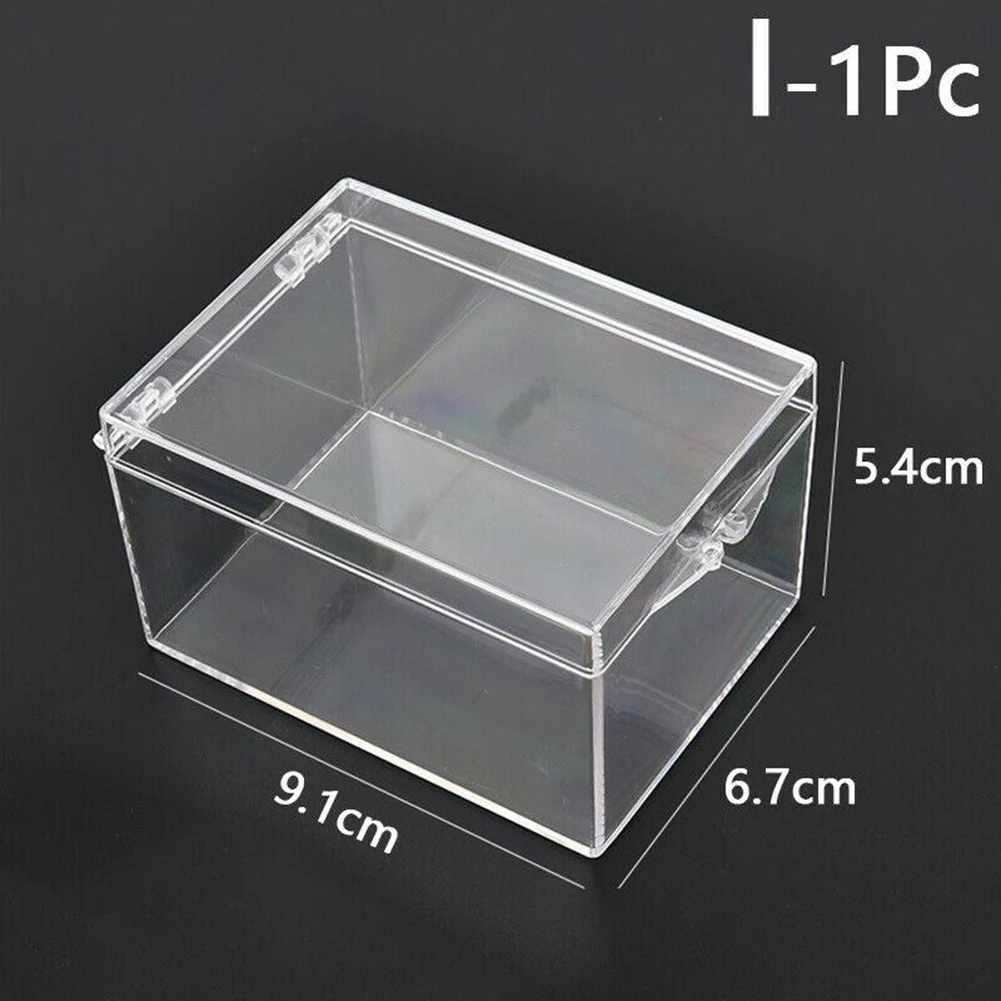 Clear Plastic Box Rectangular Insect Specimen Display Desktop Storage Boxes Dustproof Jewelry Screw Storage Case Container
