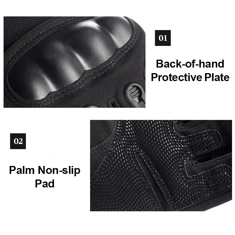 Protective Tactical Gloves for Men Women Fingerless Cycling Workout Outdoor Anti-Slip Breathable Climbing Hiking Bushcraft Glove