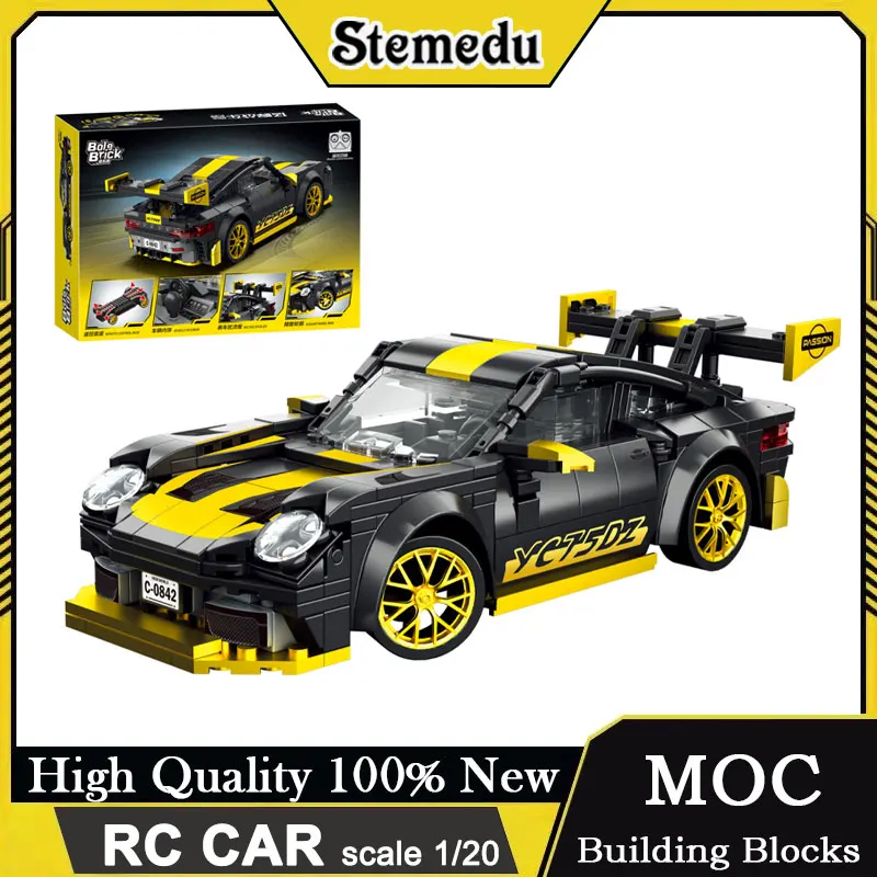 

474PCS RC Racing Car Building Blocks Set APP Remote Control MOC Technical Supercar STEM Educational Toy for Kids
