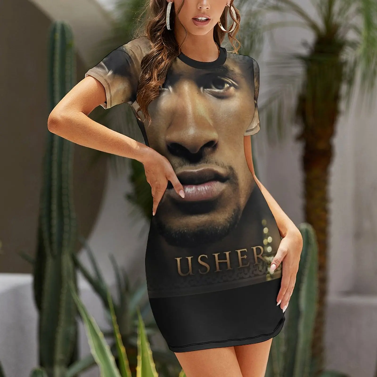 Usher confessões clássico camiseta vestido de manga curta roupa de festival feminino vestido de noite de luxo mulher para casamento