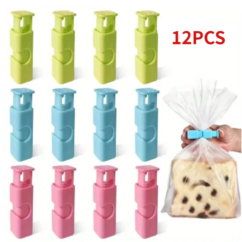 12/1Pcs Food Sealing Clips Bread Storage Bag Clip for Snack Wrap Bags Spring Clamp Kitchen Gadgets Sealing Clamps Reusable