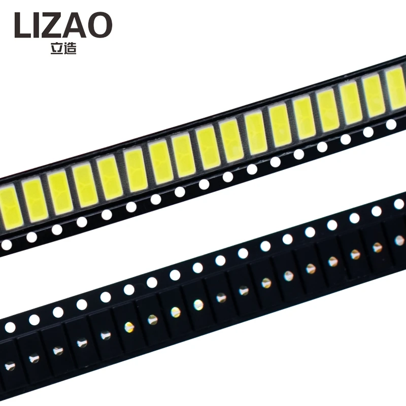 LIZAO 50/100 piezas LG Innotek 7030 LED 1W 6V blanco frío 100-110lm SMD LED para aplicación de retroiluminación de TV 7.0x3.0x0.8mm