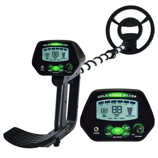 MD-4090 High Sensitivity Gold Metal Detector for Treasure Hunting with LCD Display and Waterproof Search Coil