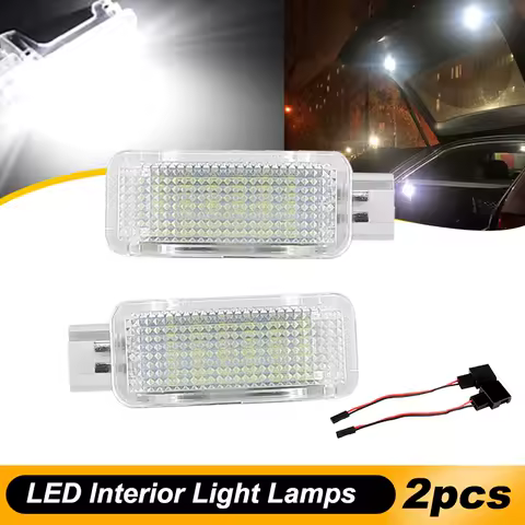 2pcs Car White LED Courtesy Door/trunk/Footwell/glove box light lamp For Audi A3 8P A4 B6 A6 C6 6000K Car Interior Light