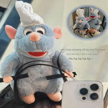 2025 창의적인 소녀 선물 만화 귀여운 기니피그 머리띠, 만화 봉제 인형 마우스 머리띠, 와이드 브림 머리핀, 신제품 