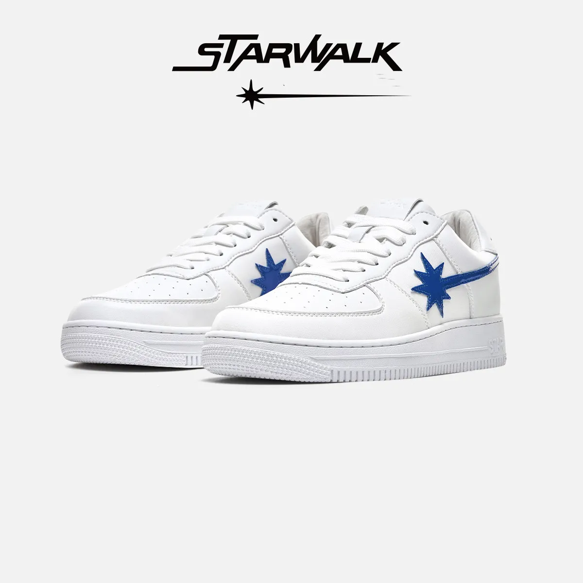 

STARWALK white and blue shooting star shoes are trendy, personalized, casual, and height increasing star board shoes