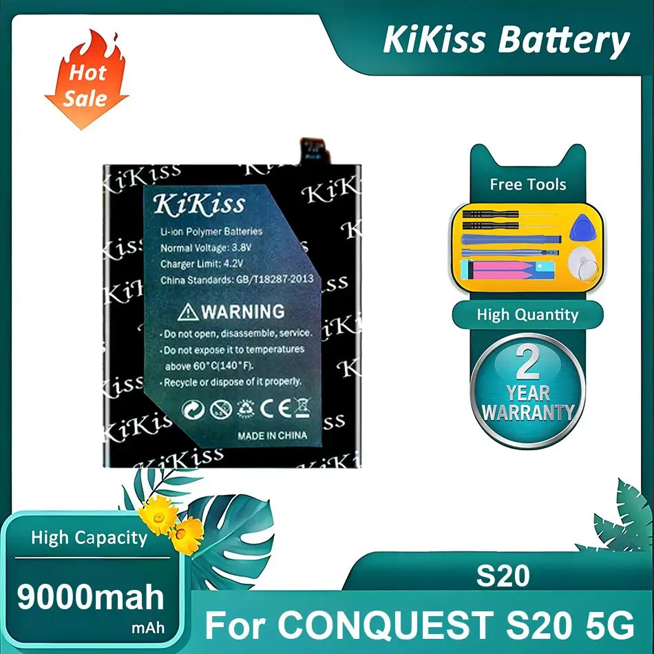 

Новая улучшенная батарея для мобильного телефона CONQUEST S20 5G, S20, 9000 мАч
