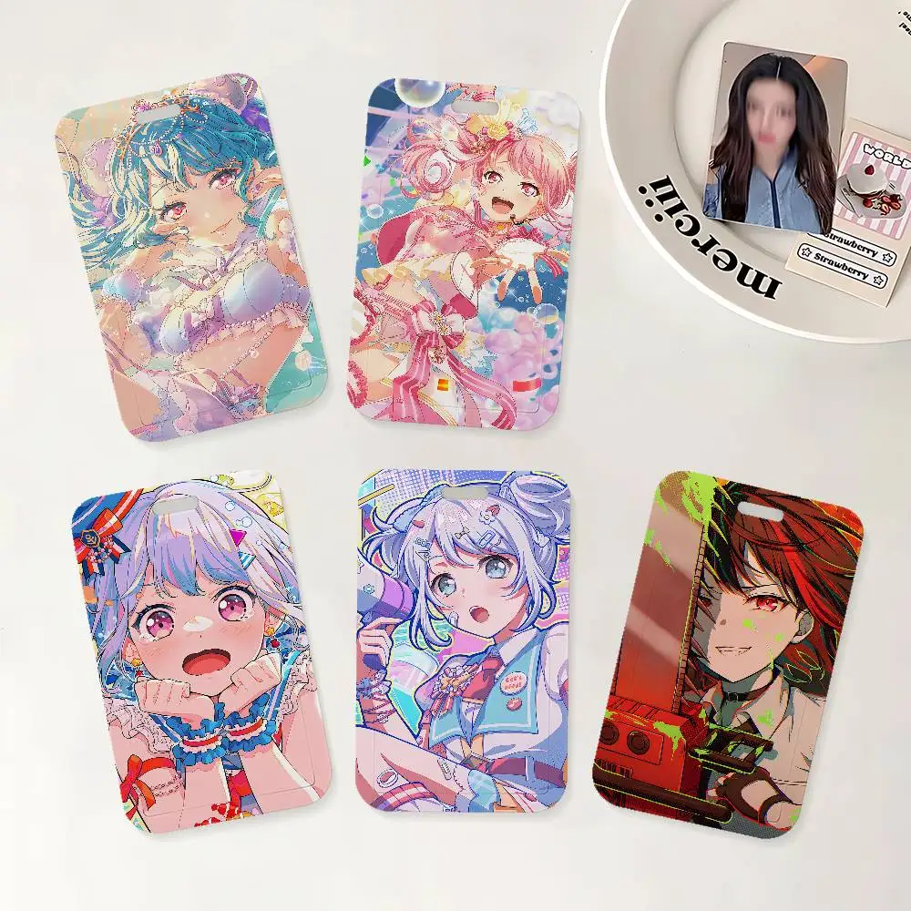

Милый держатель для бейджа с мультяшным дизайном B-BanG D-Dream, с ремешком на шею для офиса, школы, для именных карт и удостоверений