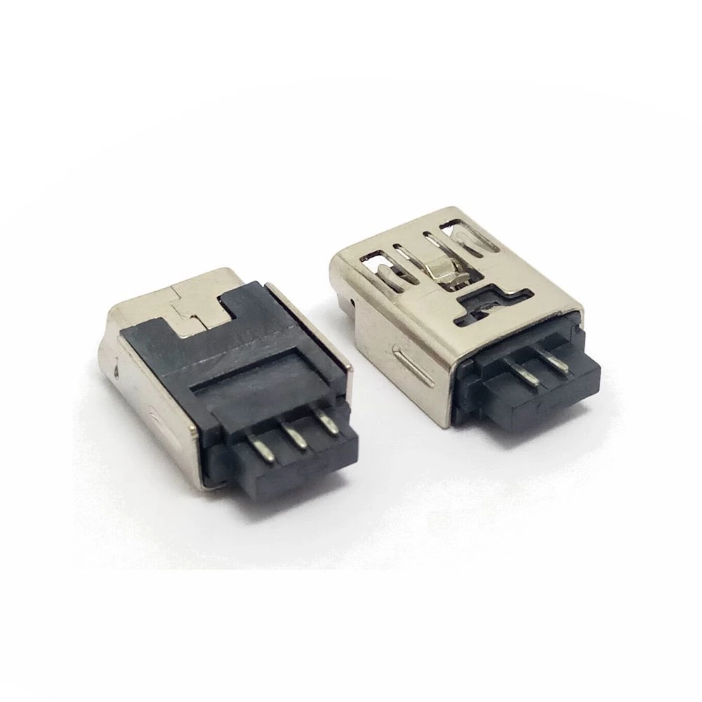 Женская база Mini USB mini5P SMT, длинная и короткая тонущая пластина mini5P с пластиковой крышкой, используется для сварки своими руками