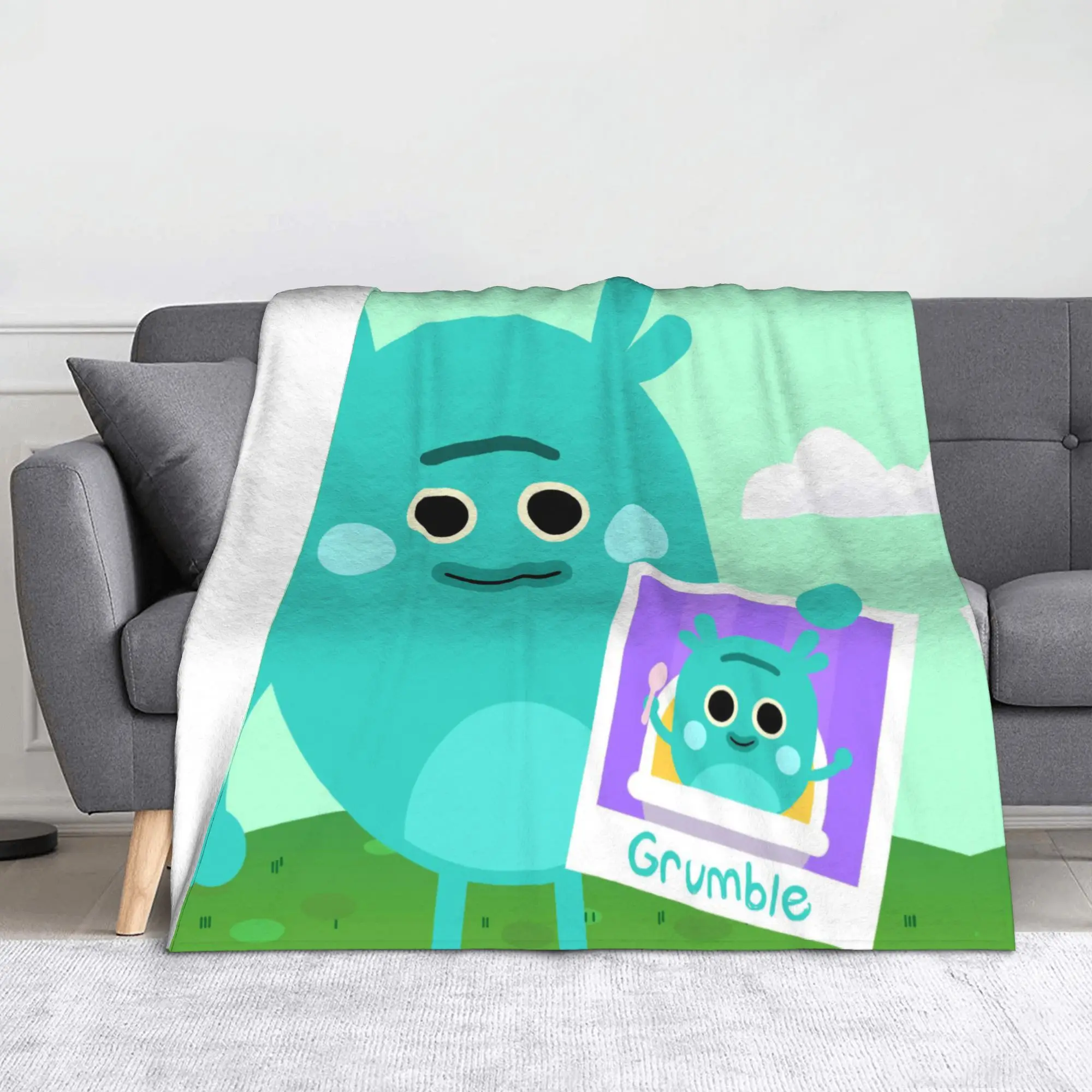 Bumbles Educational Cartoon Nums Blankets Grumble Fleece Tolle warme Überwurfdecke für Bettwäsche, Lounge, Frühling, Herbst, Reisen