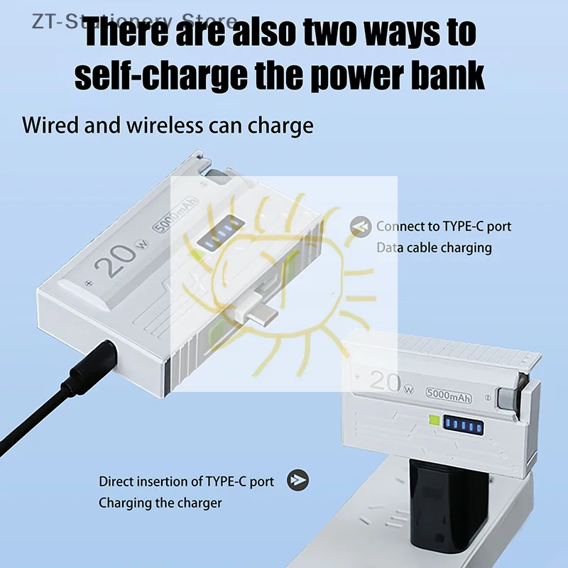 1pcs 21700 Universal Battery Charger Case DIY Power Bank Box 20W Type-C Fast Charging For Mobile Phone Not Including Batteries