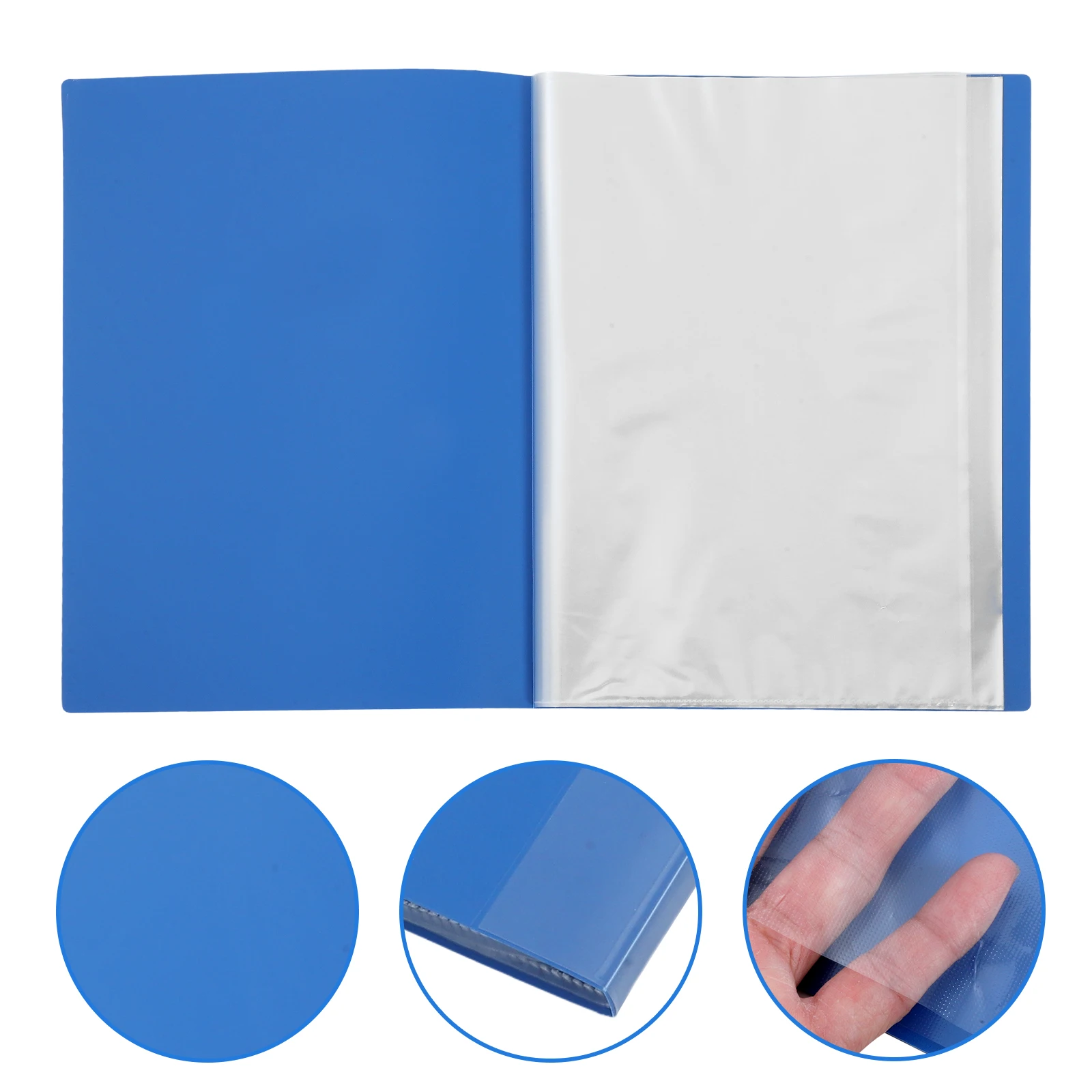 Information Display Folder Paper Filing Sleeves Document Folders Pocket File Storage Organizer Office Clear