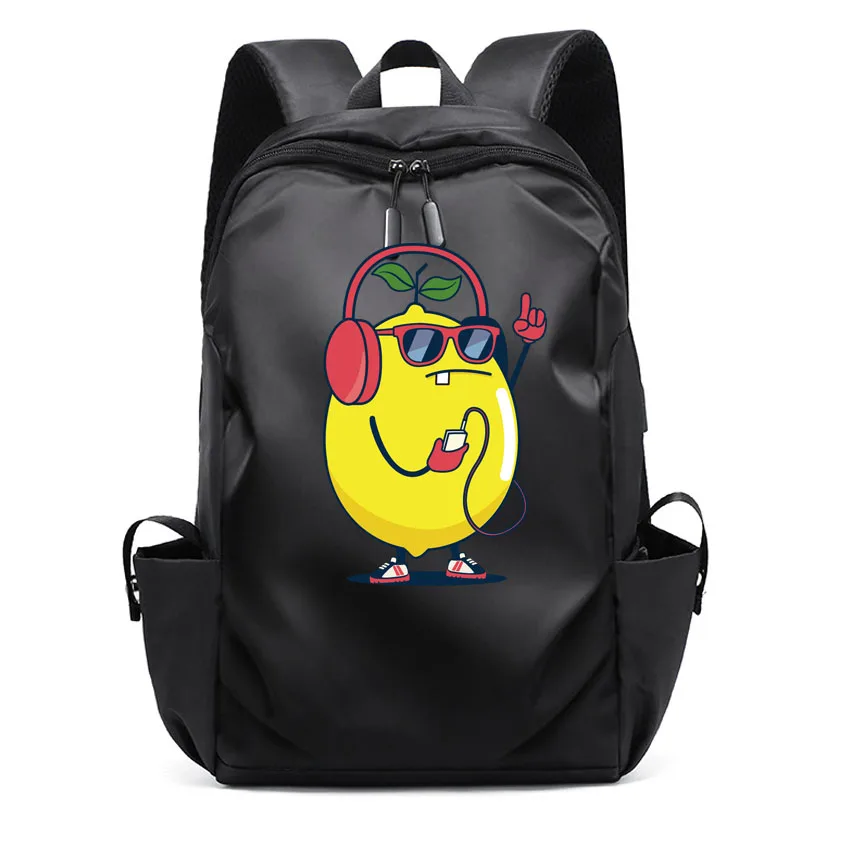 

Multi-Use Laptop Backpack Unisex Notebook Bag Waterproof Computer Bag Cartoon Anime Pomelo Printed USB Charging Rucksack