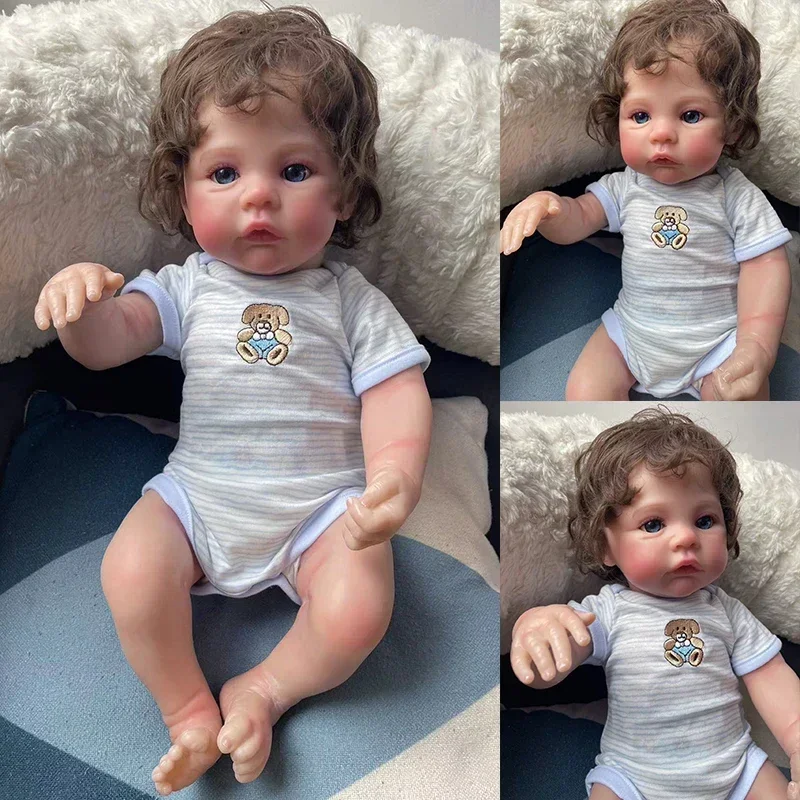 

48CM Meadow Reborn Doll Baby Lifelike Soft Touch 3D skin Hand Painted Multiple Layers with Genesis Paint High Quality Art Doll