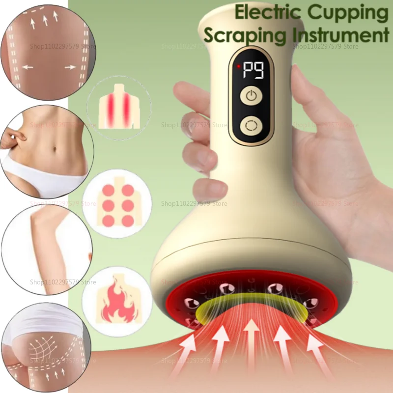 مدلك الجسم الكهربائي يده شفط الحجامة الطبية جهاز تدليك لمراكز التجميل فرشاة ميريديان الكهربائية قابل للتعديل جواشا الحجامة