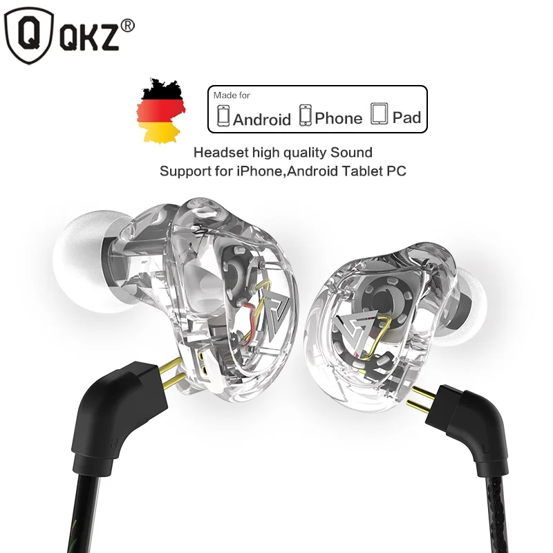 

Original QKZ VK1 4DD In Ear Earphone HIFI DJ Monito Running Sport Earphones Earplug Headset Earbud fone de ouvido audifonos