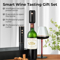 Electric Rechargeable Wine Corkscrew Aerator with Foil Cutter Set - ABS Material Bar Accessories Bottle Opener Tool for 2025