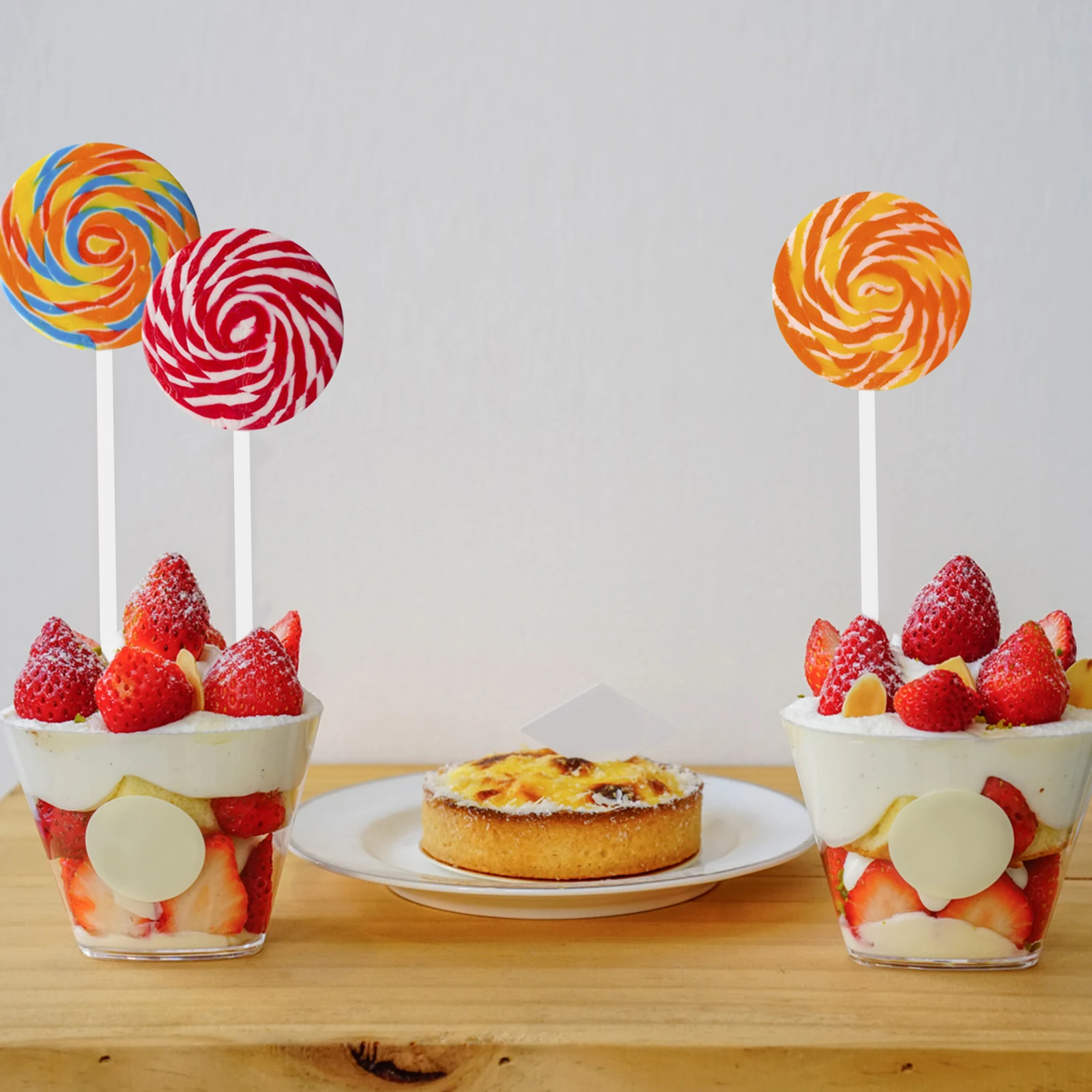 

60 Cake Candy Sticks Lollipops Colored Awesome