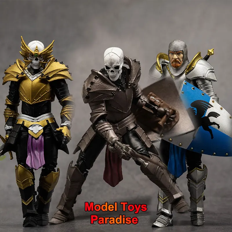 BFS 1/18 Men Soldier Human Knight Skull Knight With Helmet Shield Full Set 3.75'' Action Figure Collectible Fans Gifts