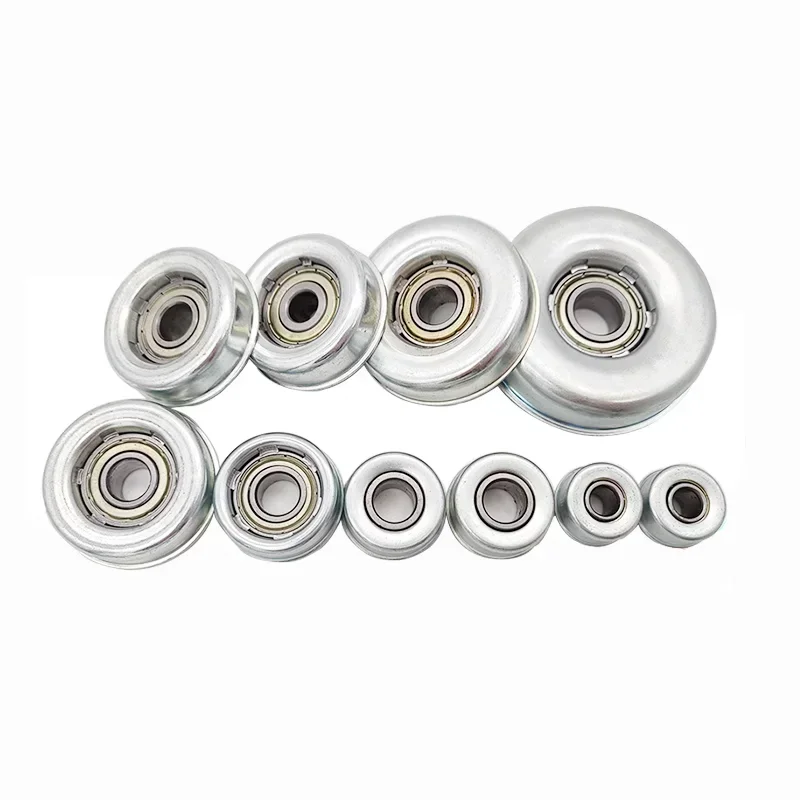 Zinc Plated Gravity Roller Conveyor Idler Stamped Bearing 25/38/50/60/76mm for Warehouse Logistics Replacement