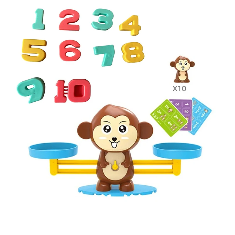 Montessori Math Toy Monkey Balance Baby Montessori Educational Games  Number Toy Educational Learning Toys Teaching Material