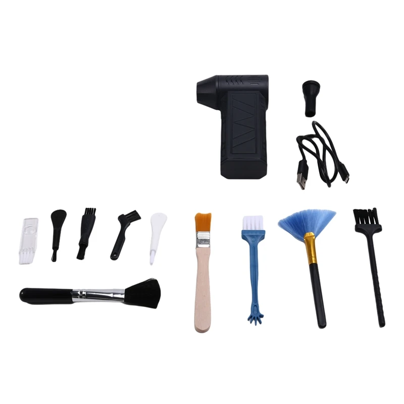 

Mini Air Blower with Extra Nozzle and Brush Turbo Jet Fan WindJAS