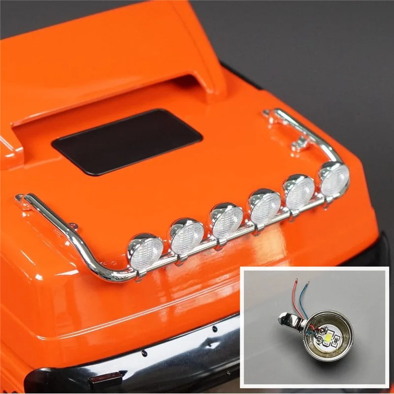 

Светодиодные фары на крыше, передние фары для радиоуправляемого грузовика Tamiya масштаба 1:14 SCANIA 770S R620 VOLVO BENZ Arocs MAN TGX, автомобильные аксессуары