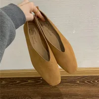 Bailamos Women's Square Toe Vintage Flats Soft Loafers Comfortable Leather Ballet Shoes for Female Dress Shoes Mujer - Image 3