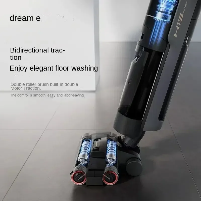 

Dreame H13 Floor Scrubber with Double Edges Double Rolls Brushing Dragging and Sweeping Integrated Sterilization and Heat Drying