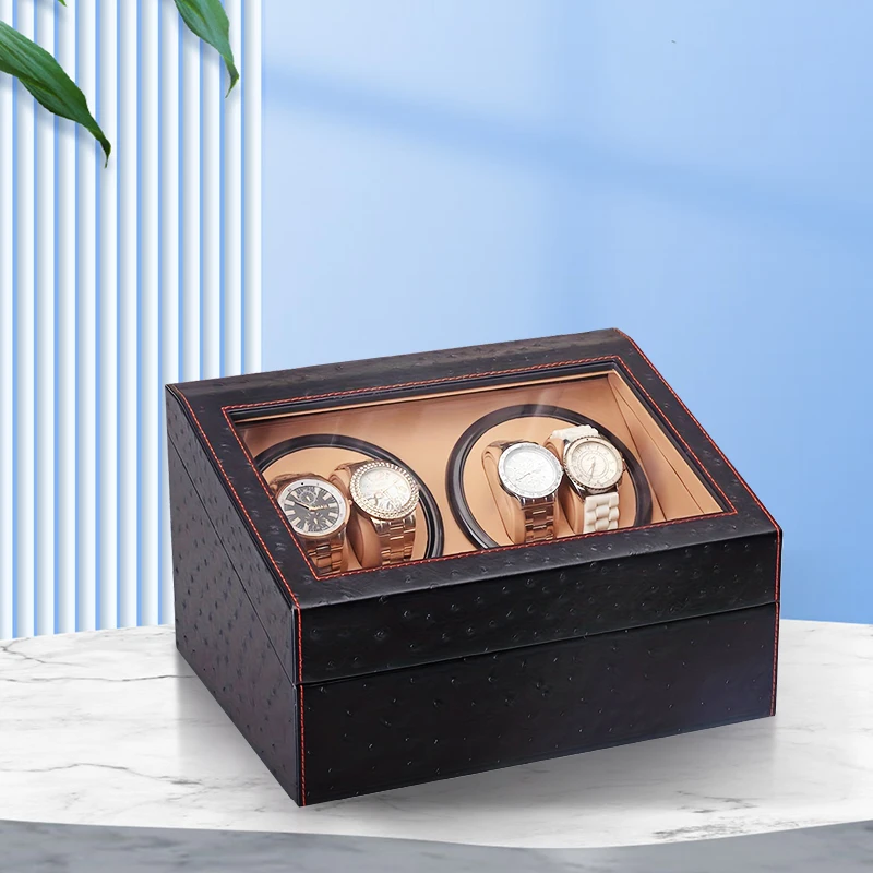 Remontoir de montre automatique à 4 montres, 1 pièce, pour montres pour hommes et femmes, remontoir de montre automatique avec moteur silencieux, alimenté par USB