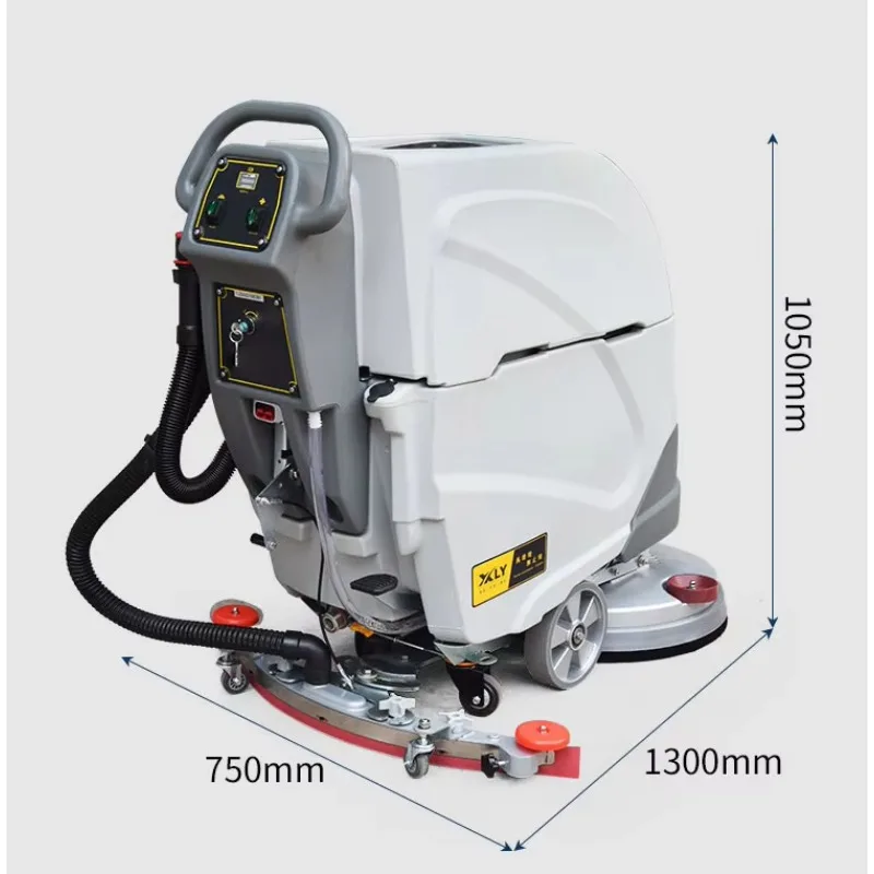 

Vacuum-Mop Integrated with Automatic Cleaning, Commercial Hand-Pushed, Factory Workshop Industrial Electric Floor Scrubber