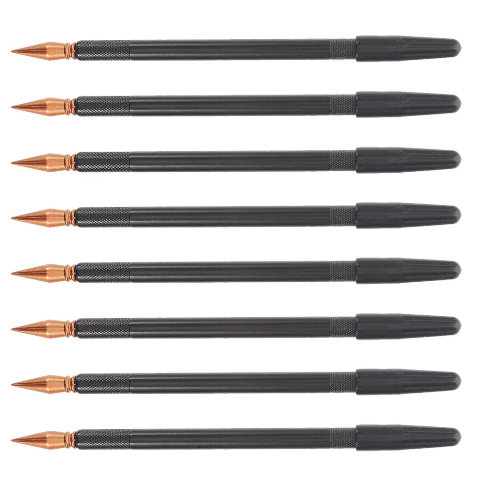 8Pcs Gold-Plated Dual-Head Scratch Pen Art Supplies Set Precision Drawing Tools Comfortable Grip for Scratch Painting Sketching