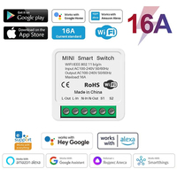 16A Wifi Switch Smart 2-Way DIY Switches Circuit Breaker Timer Support Alexa Маруся Google Home Alice SmartThings Smart Home