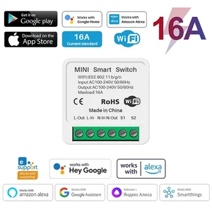 16A WiFi Smart Switch 2 Way DIY Switches Circuit Breaker Timer دعم Alexa Mару ng Google Home Alice SmartThings Smart Home أفضل 10 مبيعات محول مصباح Alexa - No5