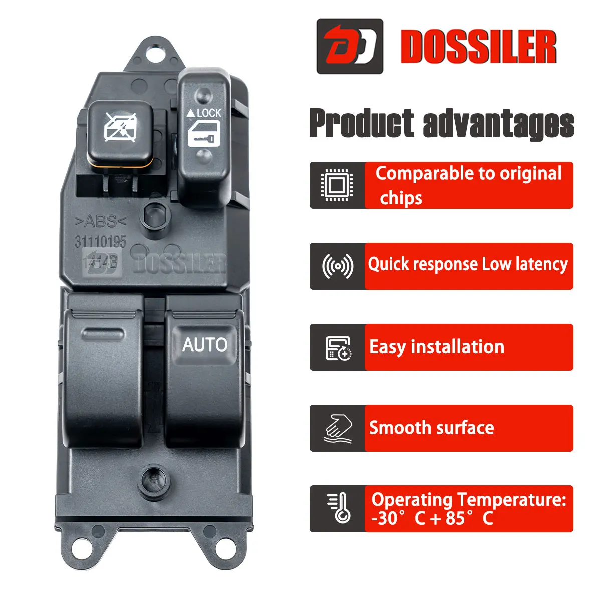 84820-0K041 Dossiler New Right Side High Quality Master Power Window Switch For Toyota Hilux Camry 2002 2003 2004 2005 2006 RHD