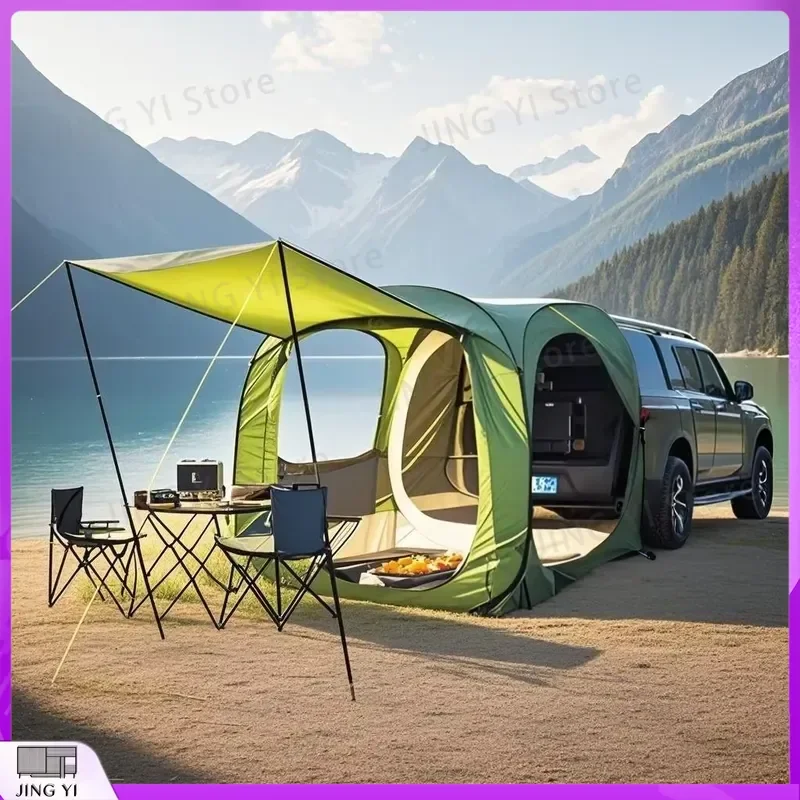 Automatic Pop Up Car Rear Tent for SUV Truck Tailgate Camping Tent Outdoor Gear Portable Multipurpose Vehicle Roof Top Tent