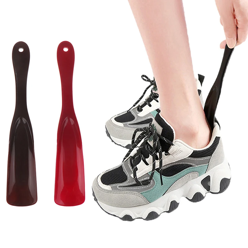 19cm Professional Plastic Shoe Horn Spoon Shape Flexible Sturdy Shoe Lifter Daily Shoe Wear Helper 1Pcs