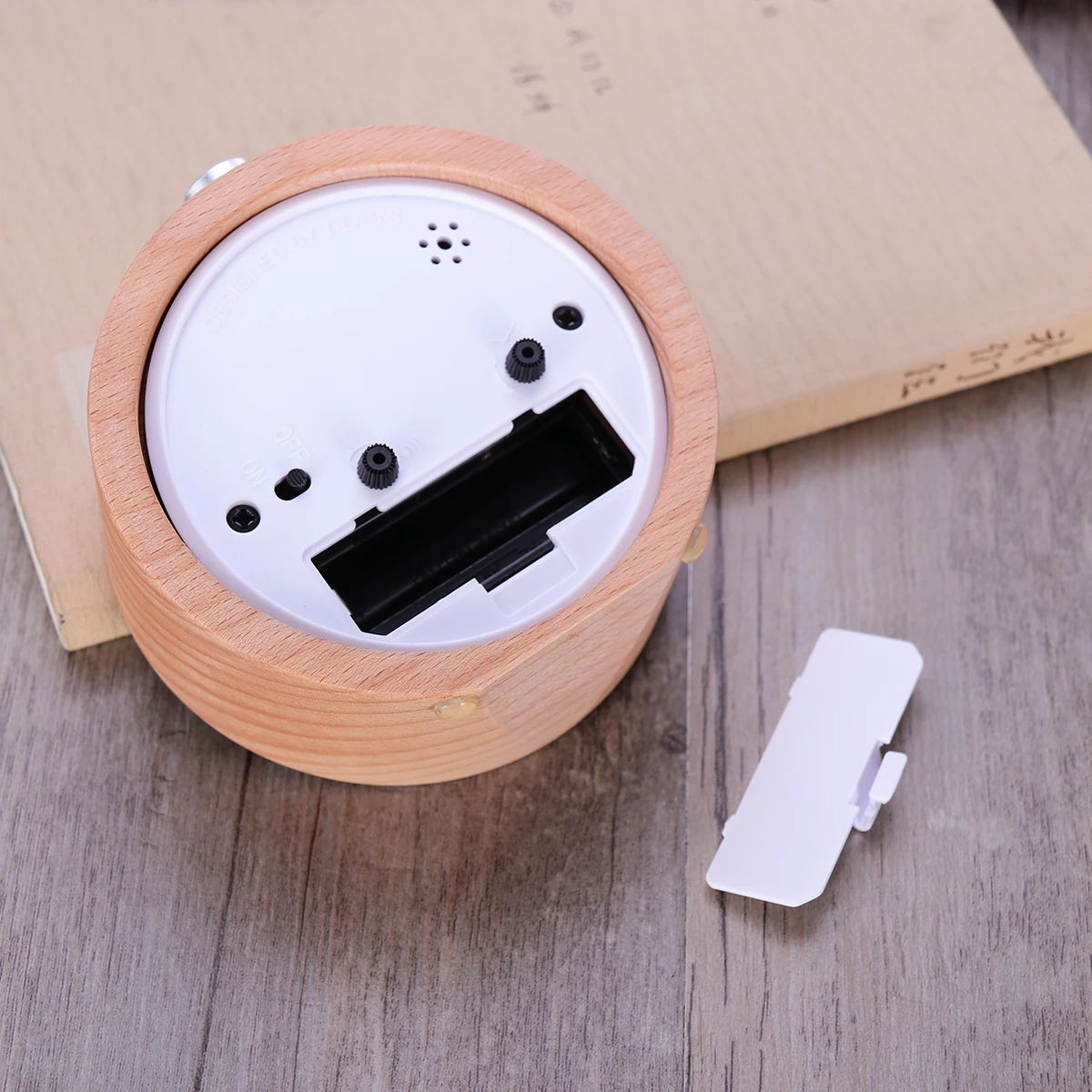 

Night Light Clock Wood Color 9.5*4.7Cm Silent Wooden Desk Travel Alarm For Office Bedroom Mute Alarm Clock Wooden Decor