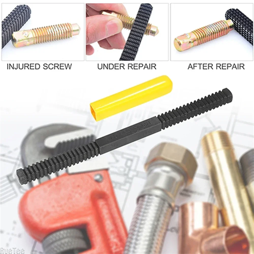 Thread Repair Repair File Cleans Damaged File Metric Thread Restoration Threads Pitch Metal Hardware DIY Hand Tools