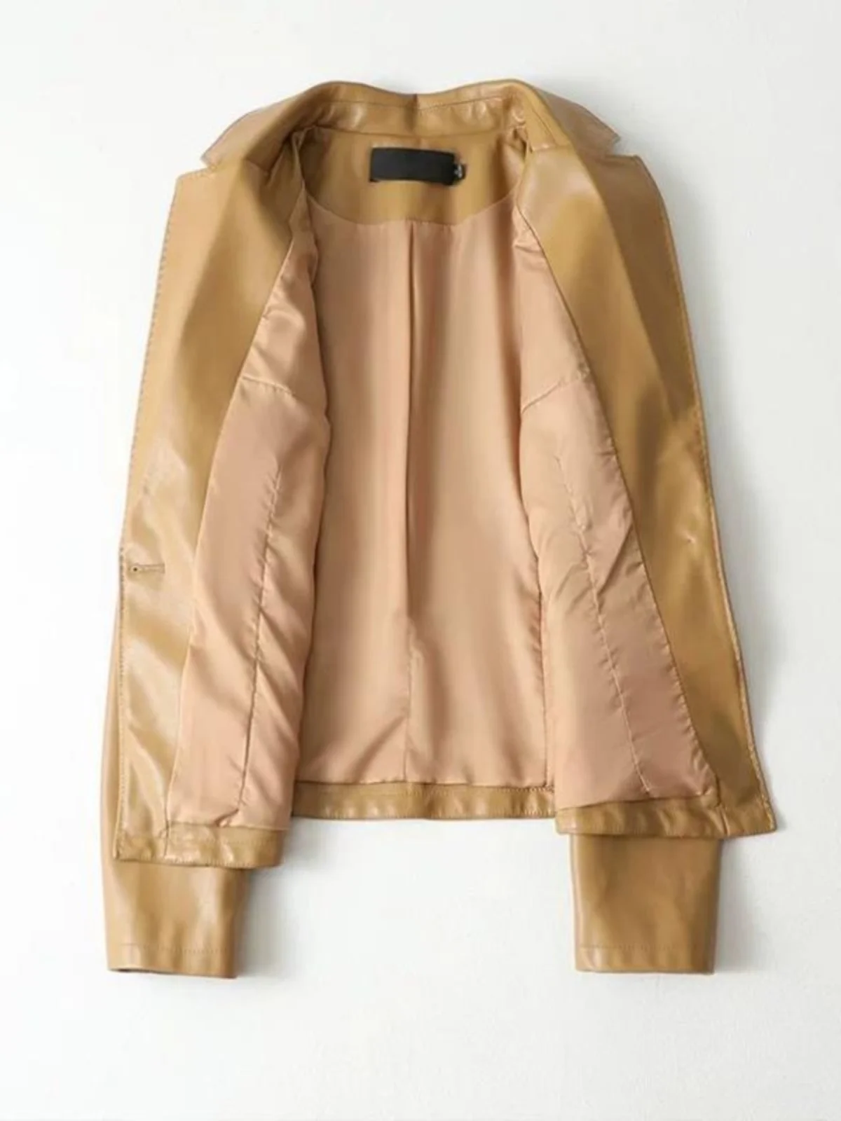 เสื้อแจ็คเก็ตหนังแกะทรงพอดีตัวสำหรับผู้หญิง สไตล์สูทโค้ท ดีไซน์หรูหรา สำหรับอาชีพ ฤดูใบไม้ผลิ ฤดูใบไม้ร่วง เสื้อกั๊กผู้หญิง