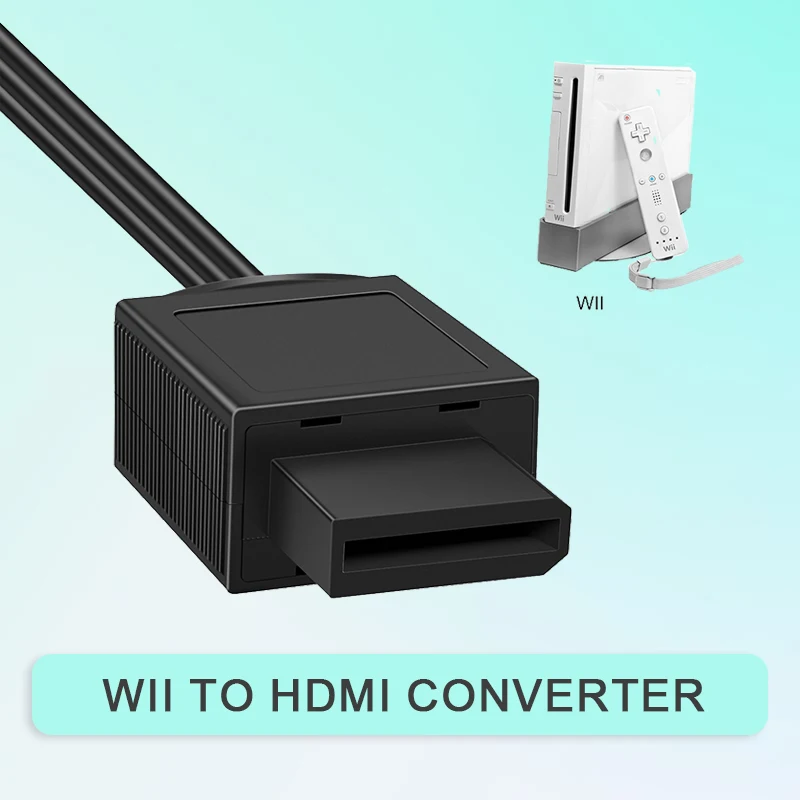 Wii to HDMI Converter 1080P for Full HDMI Device, Wii HDMI Adapter HDMI Output with Nintendo Wii 